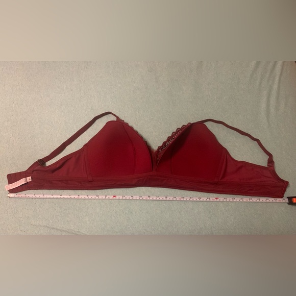 Auden Red Lace Wireless Bra Size 1X - Picture 3 of 5